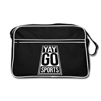 Youpi Go Sports Sarcastique Humour Anti Sports - Sac Retro - noir/blanc - Devant