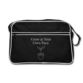 Grow At Your Own Pace Plant - Retro Bag - black/white - Front