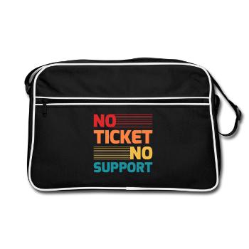 Sans ticket, sans support Administrateur de la ligne informatique Hotline Nerd - Sac Retro - noir/blanc - Devant
