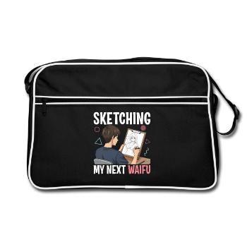 Esquisser ma prochaine Waifu - Sac Retro - noir/blanc - Devant