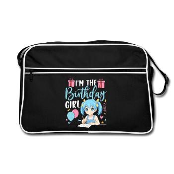 Je suis la fille d’anniversaire - Sac Retro - noir/blanc - Devant