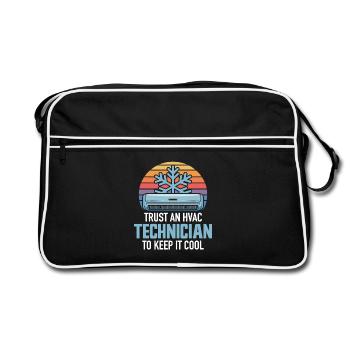 HVAC Technician Retro Climate Expert Design Professionals - Retro Bag - black/white - Front