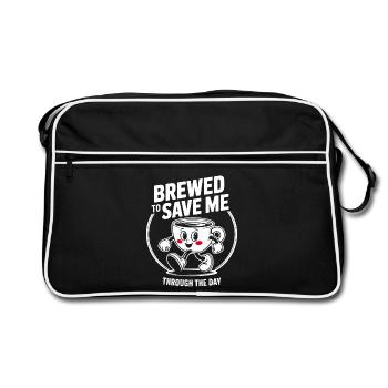 Coffee saves the day - Retro Bag - black/white - Front