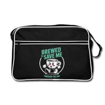 Coffee saves the day - Retro Bag - black/white - Front