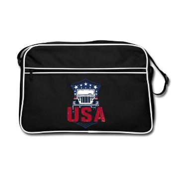 Willys Overland USA Tout-terrain 4x4 - Sac Retro - noir/blanc - Devant