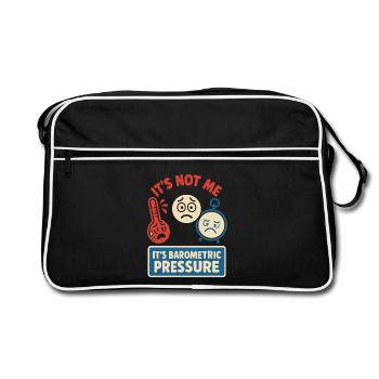 météo, drame, humour, cadeau, pluie, neige - Sac Retro - noir/blanc - Devant