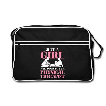 Juste une fille qui adore la kinésithérapie - Sac Retro - noir/blanc - Devant