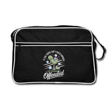 Gin If The Topic Isn't Cold Enough - Retro Bag - black/white - Front