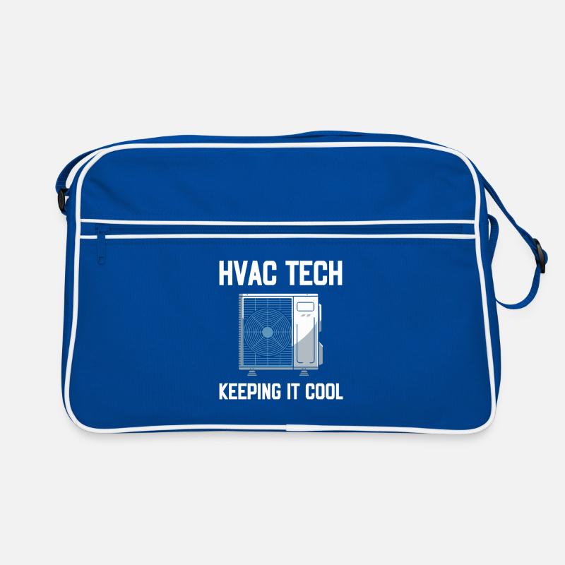 HVAC Tech Keeping It Cool Spruch Techniker Retro Tasche