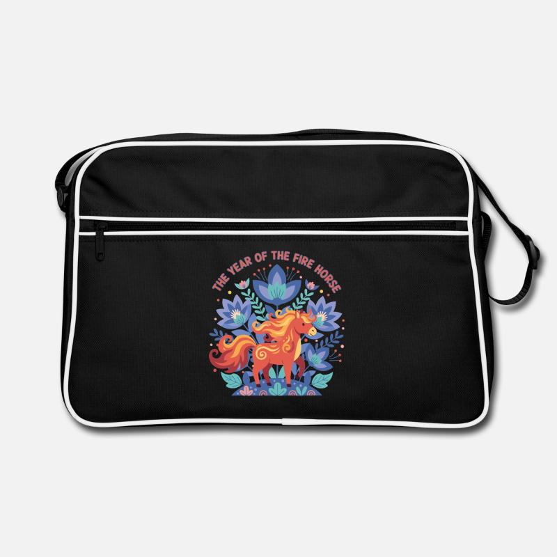 L’année de la célébration du Cheval de Feu Sac Retro