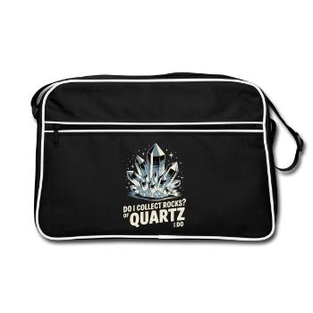 Geologist Do I Collect Rocks Quartz I Do - Retro Bag - black/white - Front