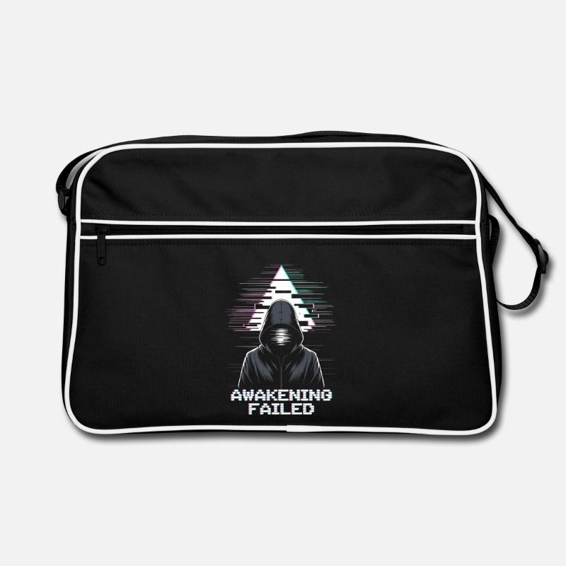 Glitch hacker with "Awakening Failed" look Retro Bag