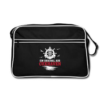 Cuxhaven AN ORIGINAL FROM CUXHAVEN Lustig - Retro Bag - black/white - Front