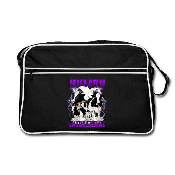 Unwearable Bootleg Human Intolerant - Retro Tasche - Schwarz/Weiß - Vorne