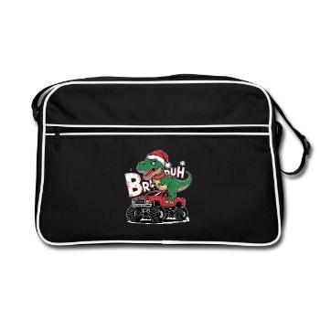 Préparez du Dinosaure T Rex de Noël avec - Sac Retro - noir/blanc - Devant