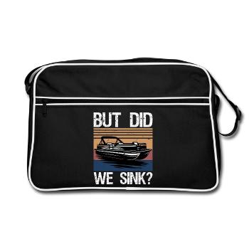 Mais avons-nous coulé le drôle de bateau ponton - Sac Retro - noir/blanc - Devant
