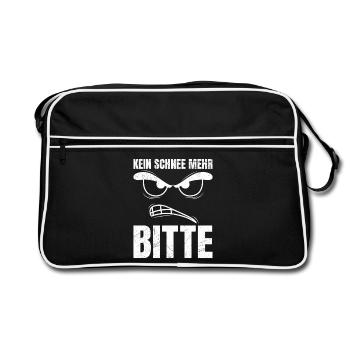 Service d’hiver PAS DE MER NEIGE S’IL TE PLAÎT DRÔLE - Sac Retro - noir/blanc - Devant