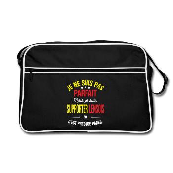 Pas parfait mais supporter lensois c’est Pareil - Sac Retro - noir/blanc - Devant