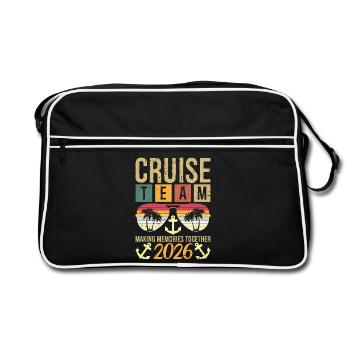 L’équipe de croisière 2026 Créer des souvenirs ensemble - Sac Retro - noir/blanc - Devant