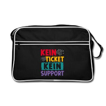 Nerd Computer NO TICKET NO PROBLEM FUNNY - Retro Bag - black/white - Front