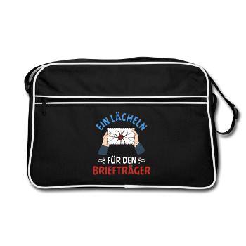 Postmen A SMILE FOR POSTMEN FUNNY - Retro Bag - black/white - Front
