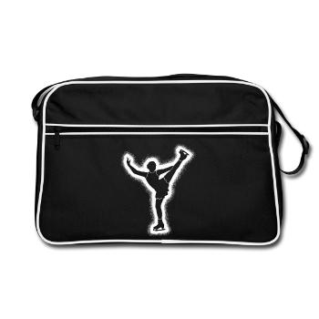 Patineuse artistique Patinage artistique Femmes patinage artistique - Sac Retro - noir/blanc - Devant