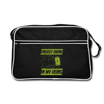Boisson énergisante dans mes veines - Sac Retro - noir/blanc - Devant