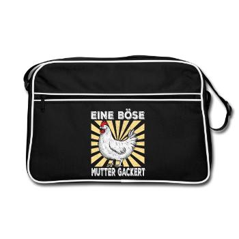 An evil mother cackles - Retro Bag - black/white - Front