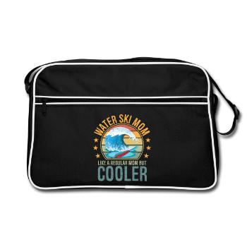 Waterski Mom Mothers Day Ski Lover Mom Water Ski - Retro Bag - black/white - Front