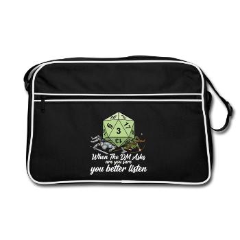 Are you sure? – Fun role-playing game GM Design - Retro Bag - black/white - Front