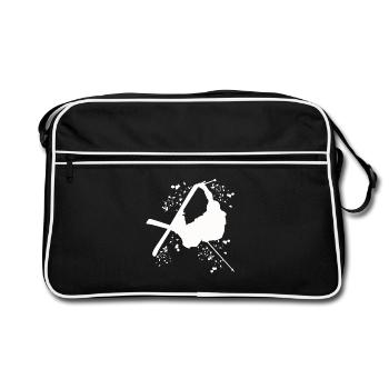 Ski alpin Sports d’hiver Ski nordique - Sac Retro - noir/blanc - Devant