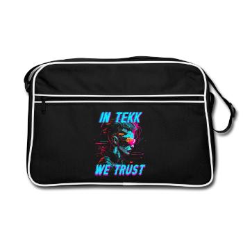 Hardtekk Tekke East Germany In Tekk We Trust - Retro Bag - black/white - Front