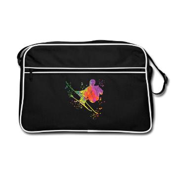 Ski alpin Sports d’hiver Ski nordique - Sac Retro - noir/blanc - Devant