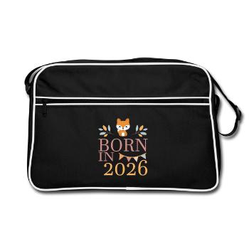 Bébé né en 2026 Né en 2026 Mignon renard - Sac Retro - noir/blanc - Devant