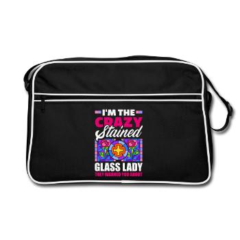 Art du vitrail Artiste du vitrail - Sac Retro - noir/blanc - Devant