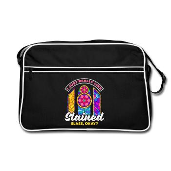 Art du vitrail Artiste du vitrail - Sac Retro - noir/blanc - Devant