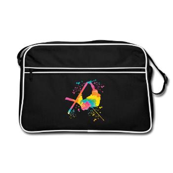 Ski alpin Sports d’hiver Ski nordique - Sac Retro - noir/blanc - Devant