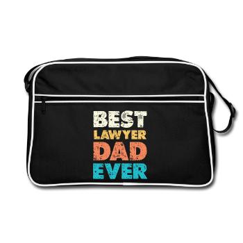 Best Lawyer Dad Ever - Retro Bag - black/white - Front