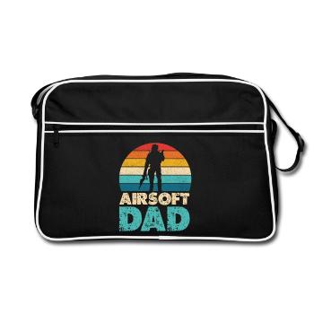 Airsoft Dad Retro Sunset Silhouette - Retro Bag - black/white - Front
