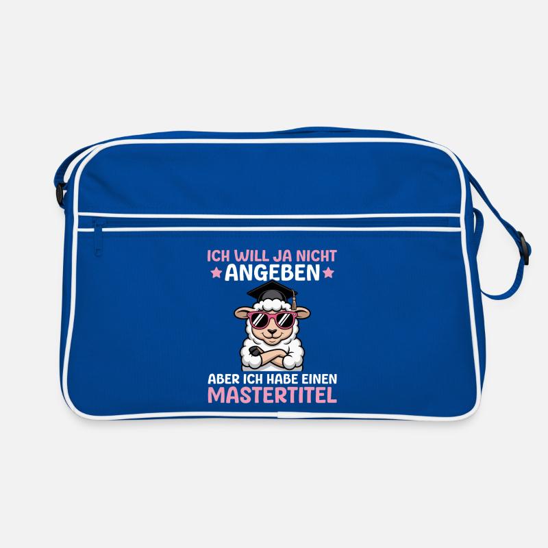 Masterprüfung bestanden Studentin Master Abschluss Retro Tasche