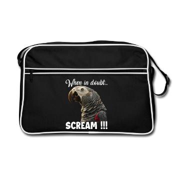 Idée de cadeau humoristique pour les gardiens de perroquets - Sac Retro - noir/blanc - Devant