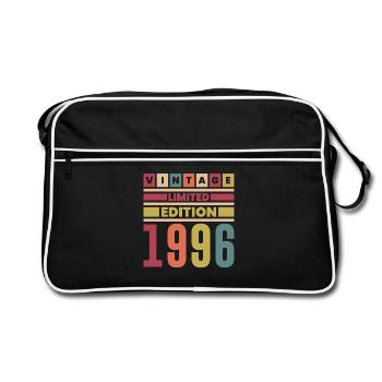 1996 Anniversary Vintage Limited Edition Retro - Retro Tasche - Schwarz/Weiß - Vorne