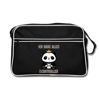 J’ai tout sous contrôleur - Sac Retro - noir/blanc - Devant