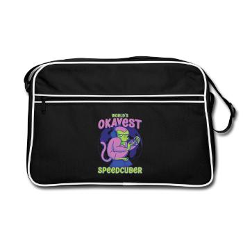 Speedcubing Speed Cube Worlds Okayest Speedcuber - Retro Bag - black/white - Front