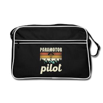 Paramotor Pilot Retro Sunset - Sac Retro - noir/blanc - Devant