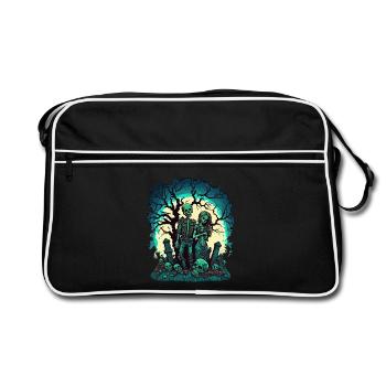 Valentine Zombie Love - Retro Bag - black/white - Front