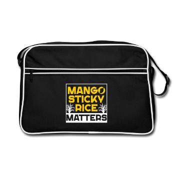 Riz gluant à la mangue - Sac Retro - noir/blanc - Devant