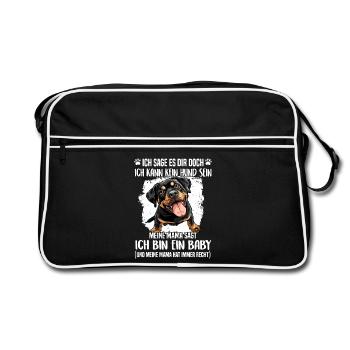 Propriétaire de Rottweiler T Mère de Rottweiler - Sac Retro - noir/blanc - Devant
