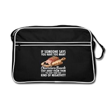 Plateau des amateurs de charcuterie Préparation d’un plateau de fromages - Sac Retro - noir/blanc - Devant