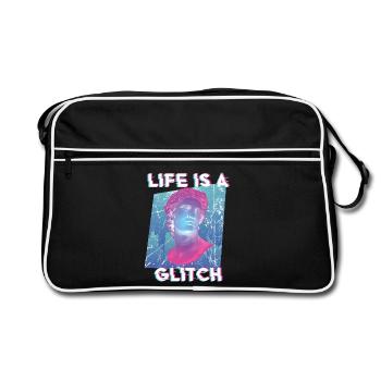 80s Retro Streetwear Vaporwave Vintage Aesthetic - Retro Bag - black/white - Front